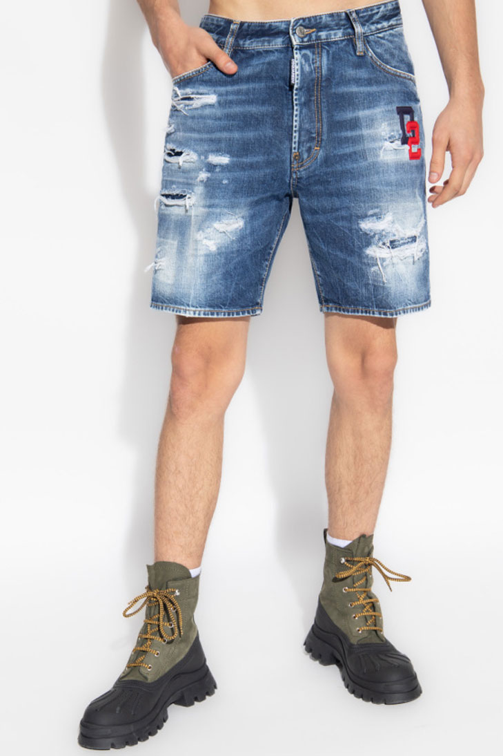 Шорты с нашитым логотипом