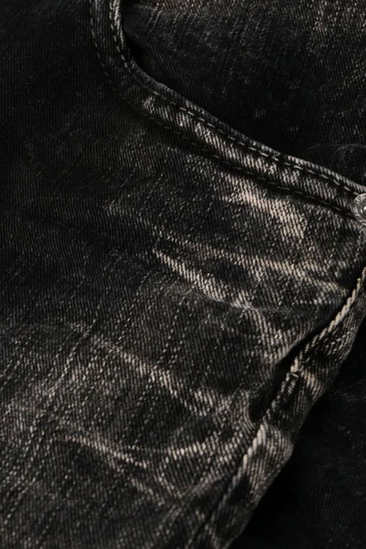 укороченные джинсы прямого кроя