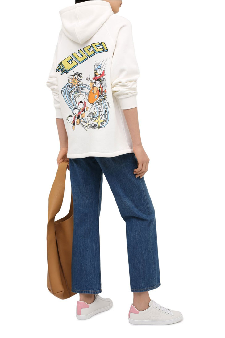 Хлопковое худи GUCCI на кулиске