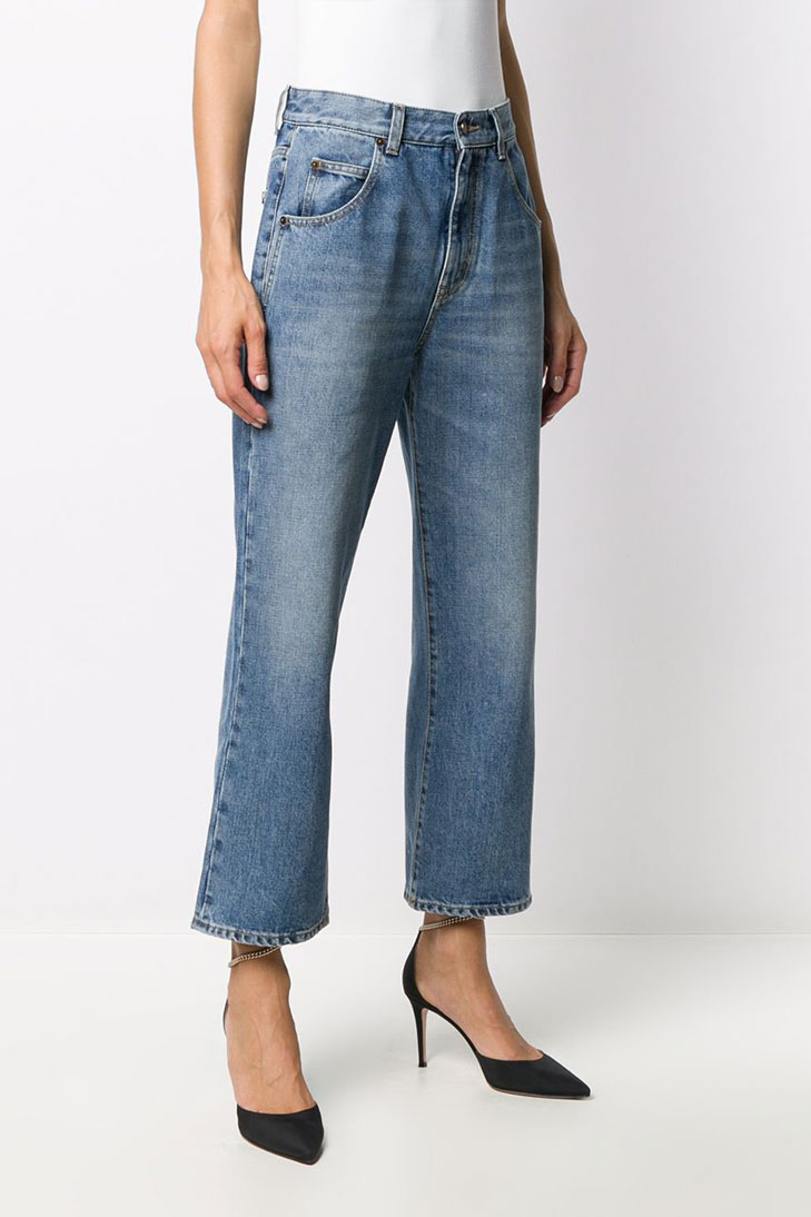Укороченные  джинсы  Saint Laurent