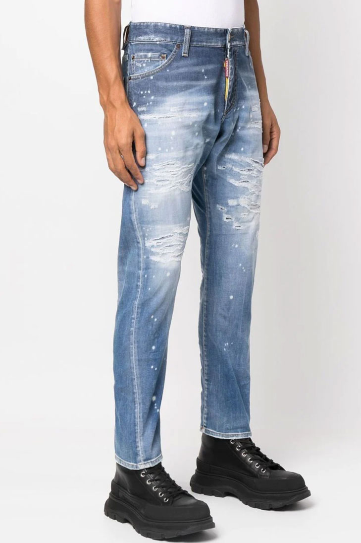 джинсы с прорезями