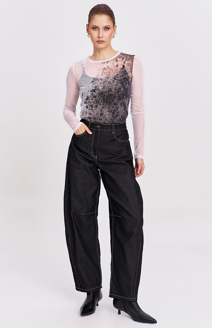 Брюки с белой строчкой