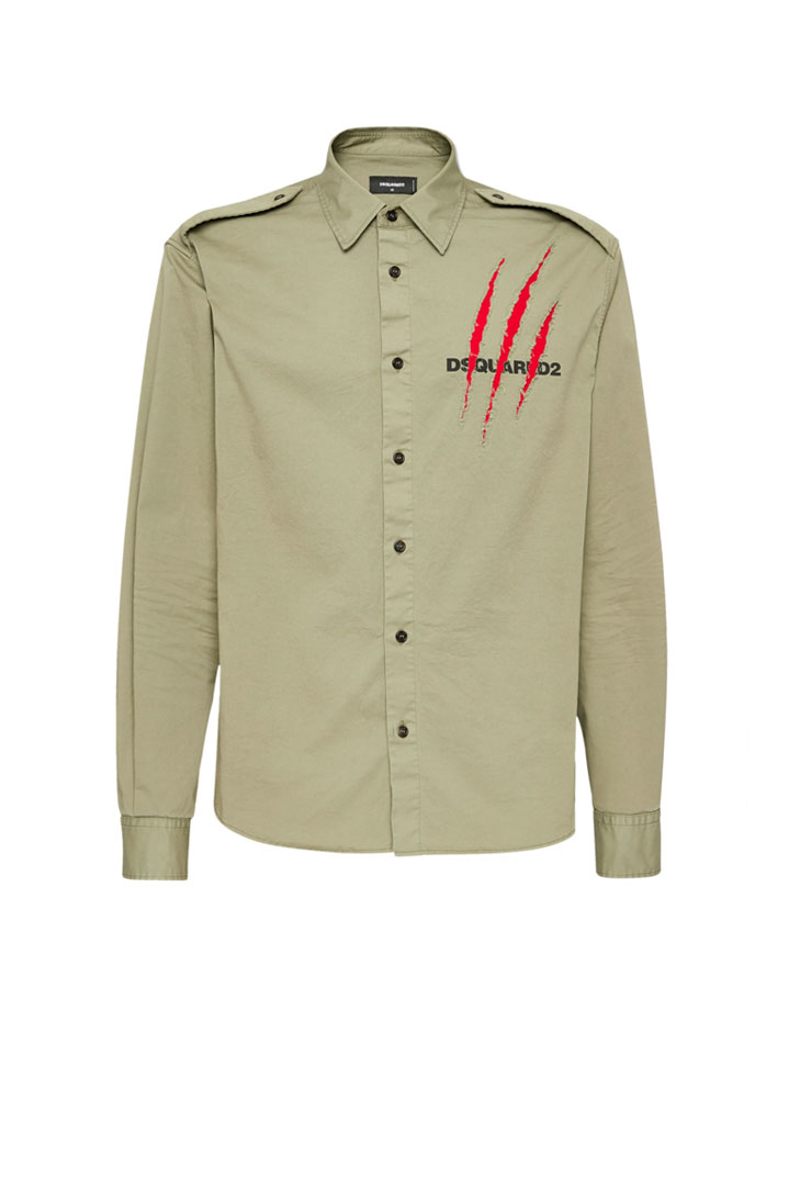 поплиновая рубашка с логотипом