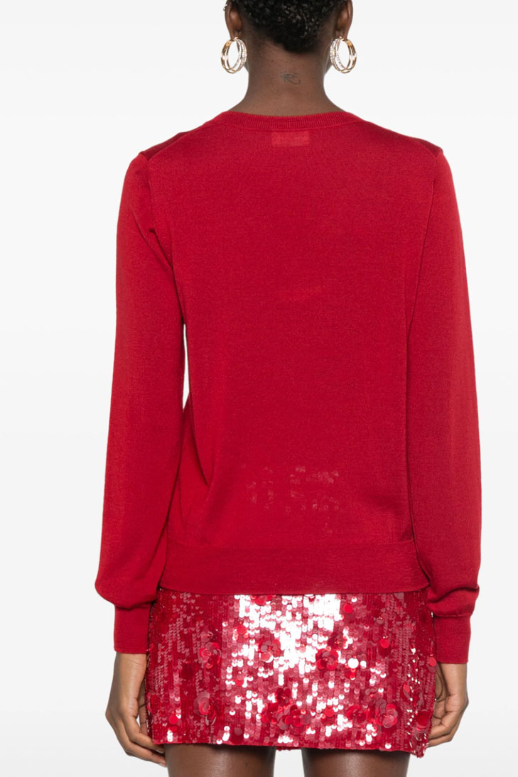 свитер с V-образным вырезом