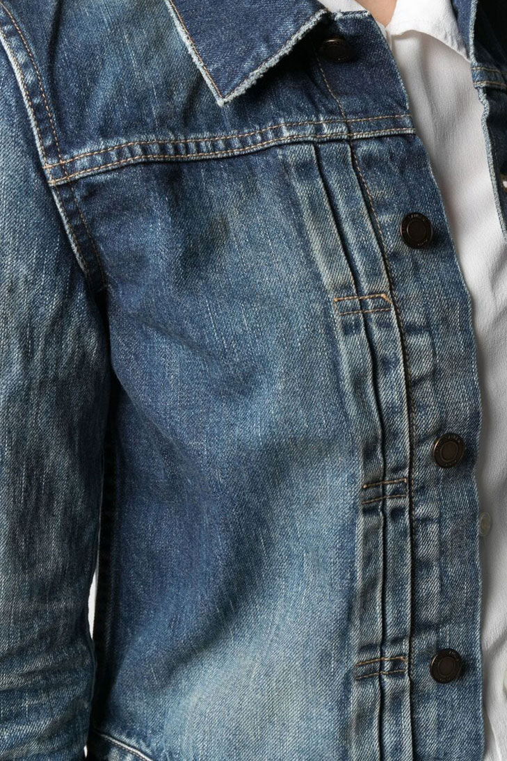 Укороченная джинсовая куртка Saint Laurent