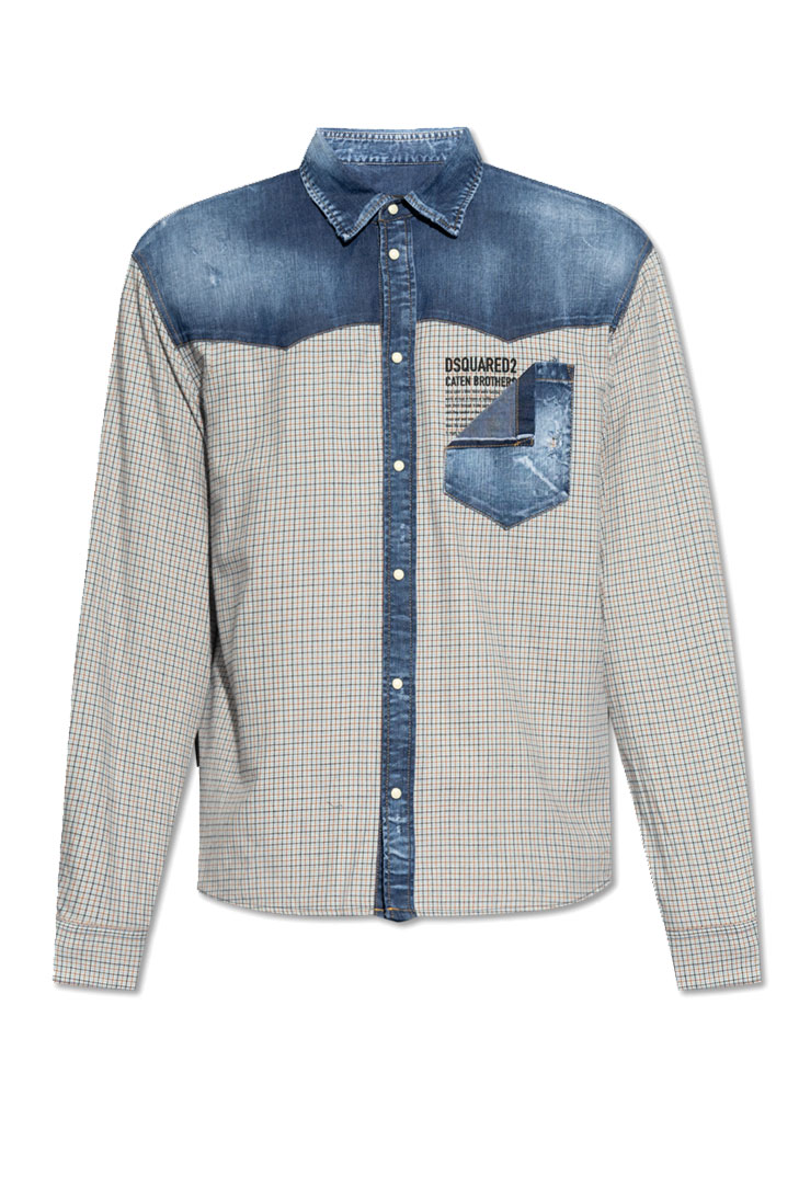 Комбинированная рубашка