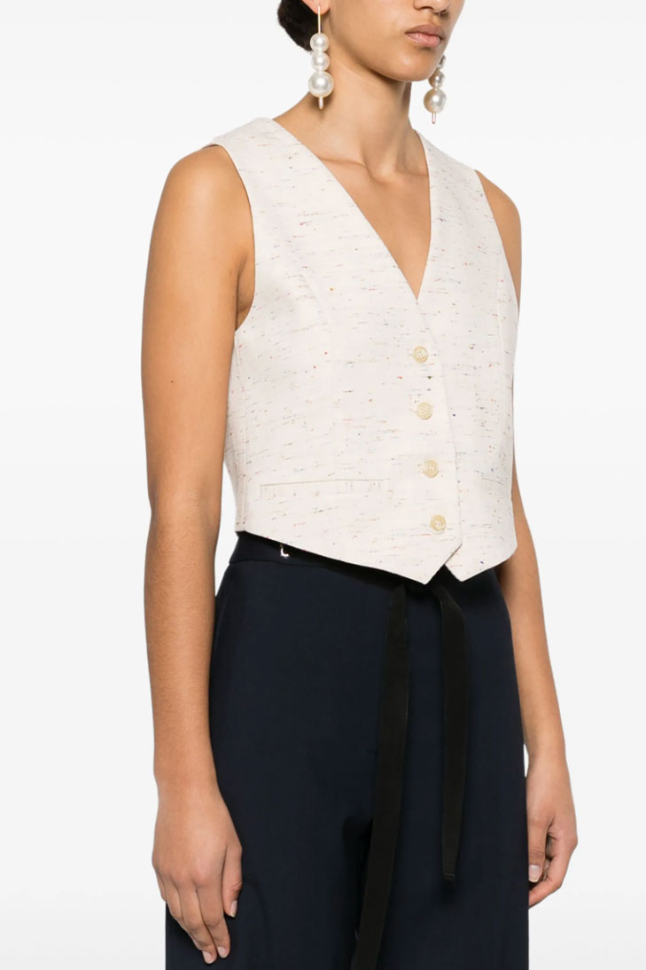 Жилет в мелкую  точку 