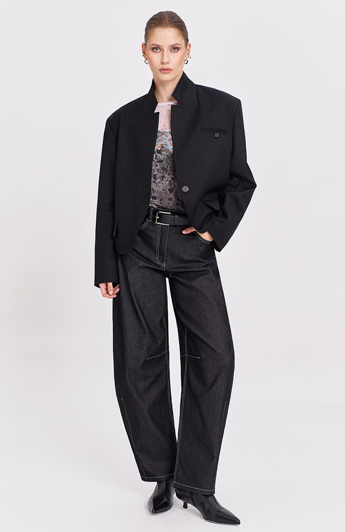 Жакет с объемными рукавами