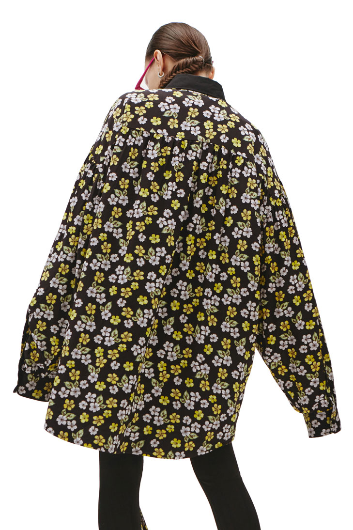 Блузка Balenciaga в цветочный принт