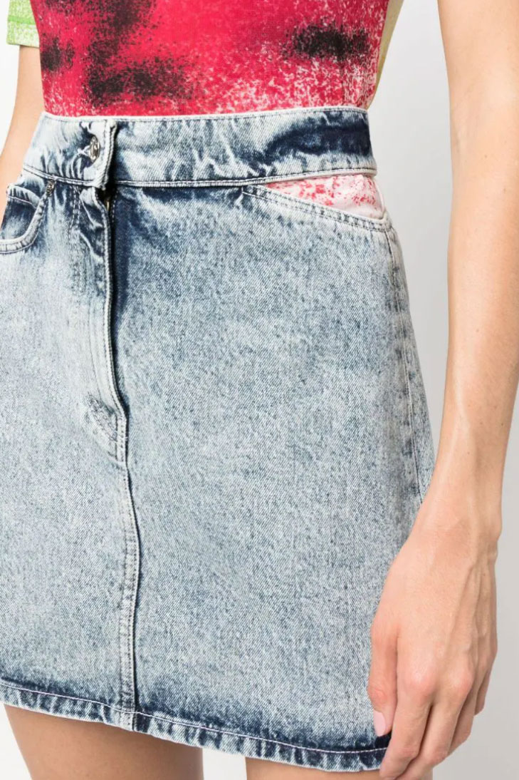 джинсовая юбка мини