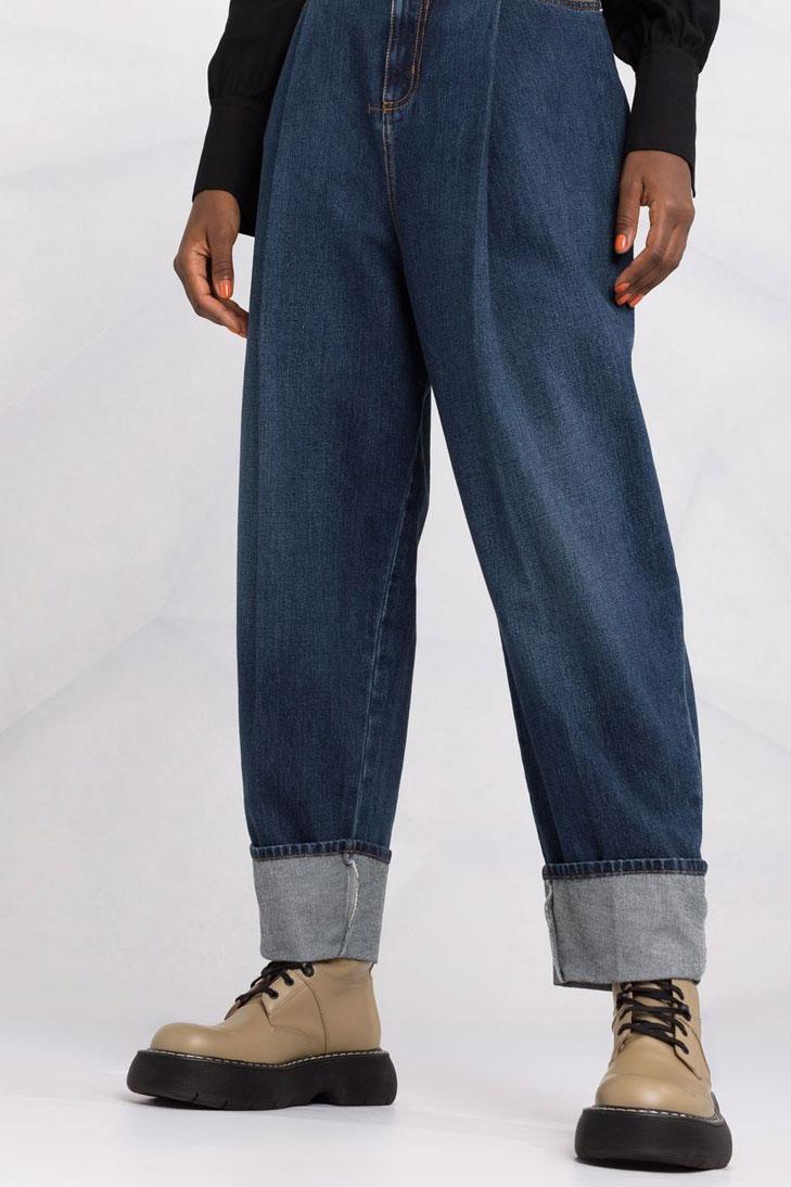 Зауженные джинсы Alexander McQueen с завышенной талией