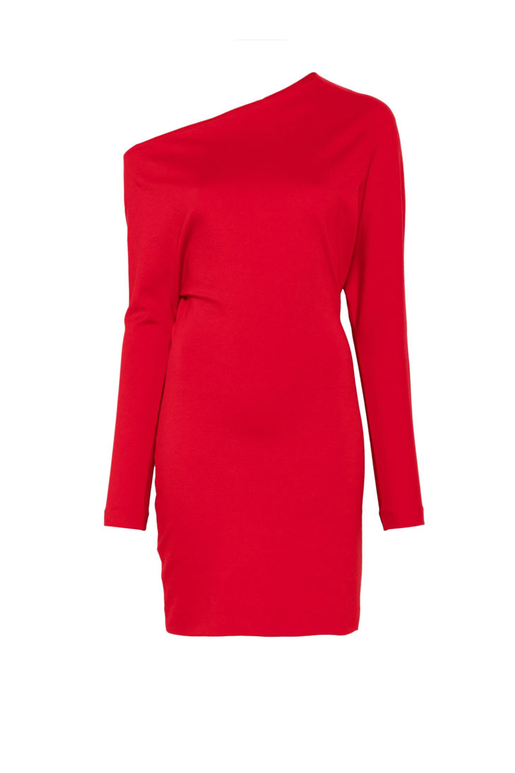 платье мини с открытыми плечами