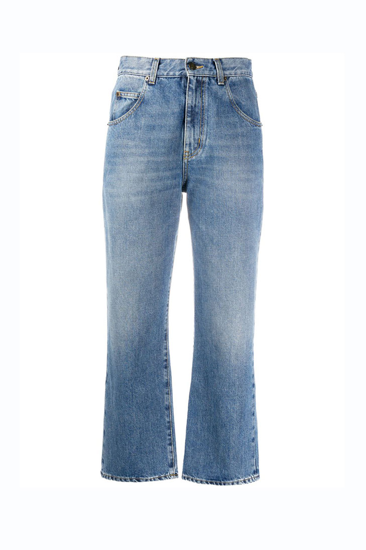 Укороченные  джинсы  Saint Laurent