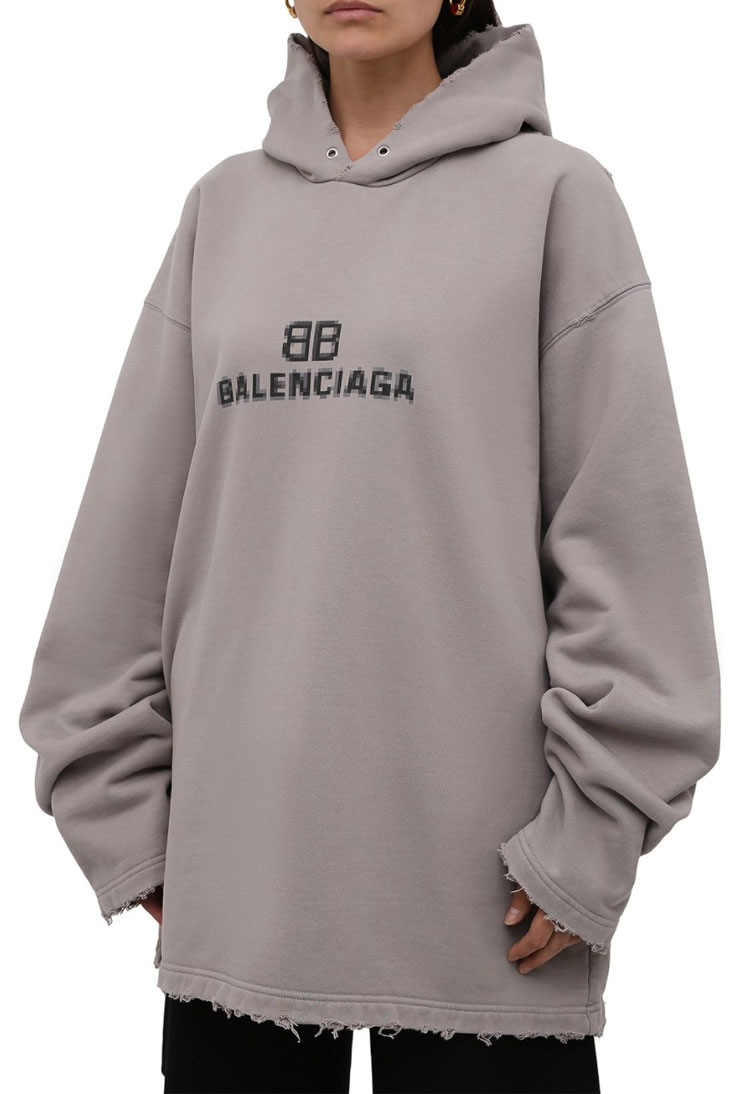 Худи Balenciaga оверсайз с логотипом