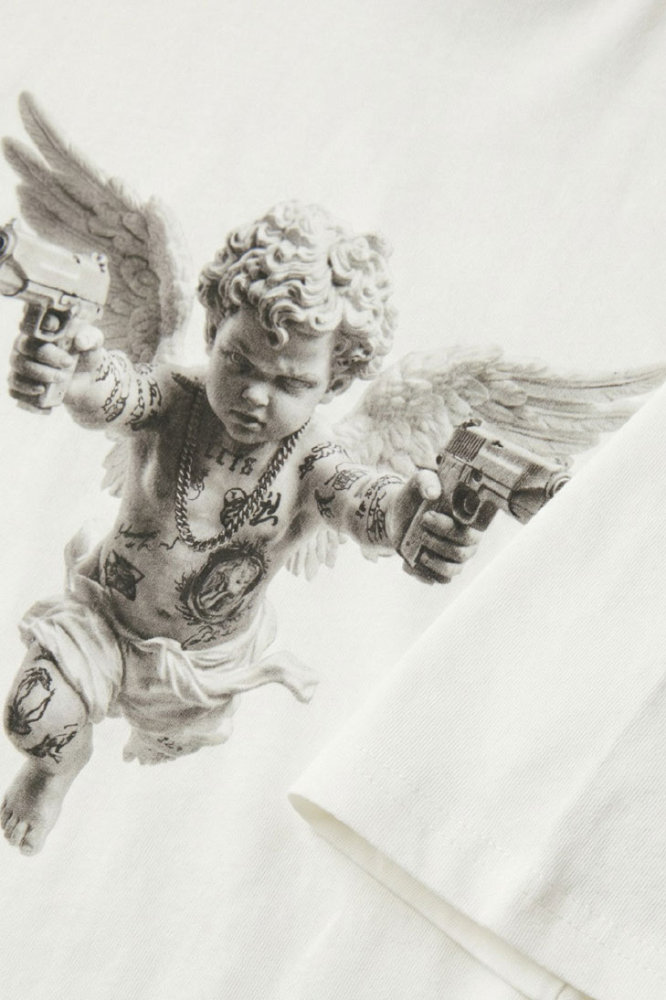 Футболка с принтом ангела