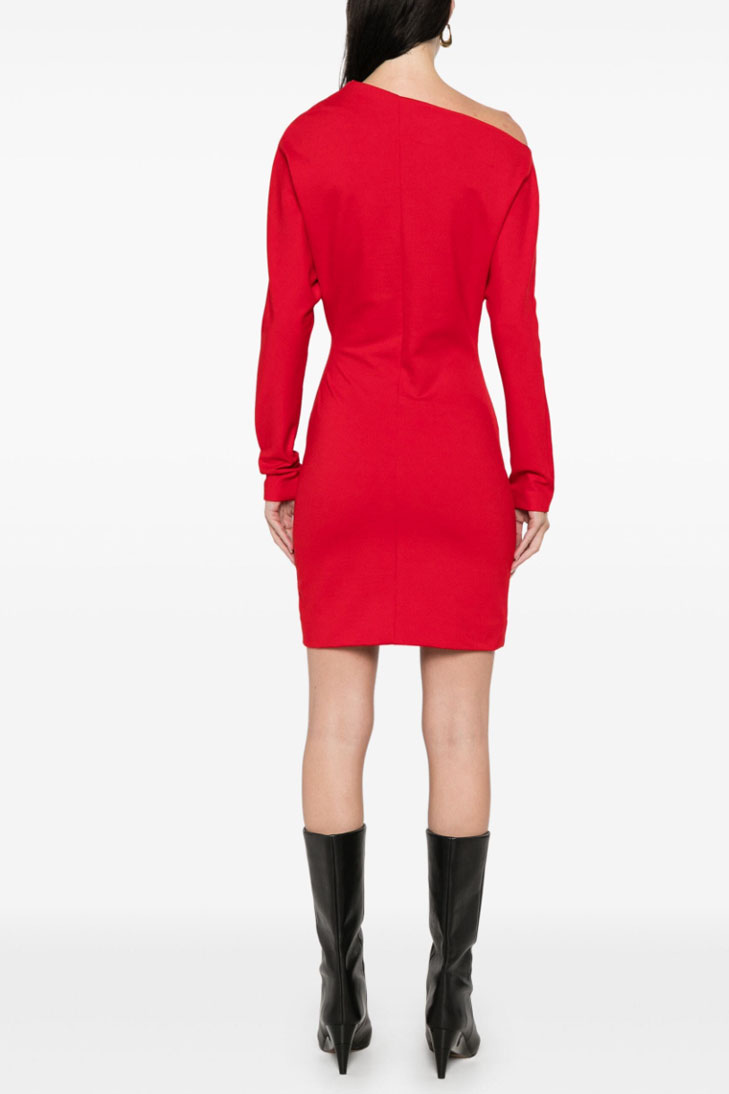 платье мини с открытыми плечами