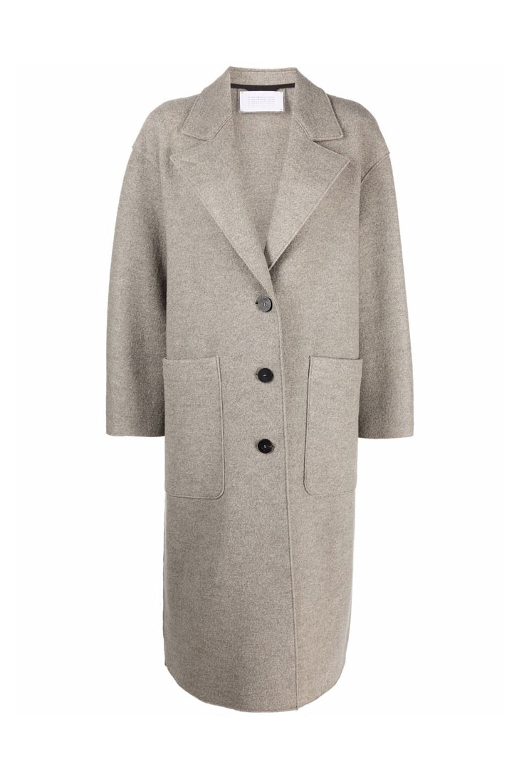Однобортное шерстяное пальто Harris Wharf London