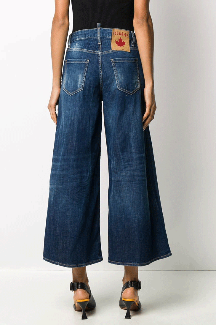 Укороченные расклешенные джинсы Dsquared2