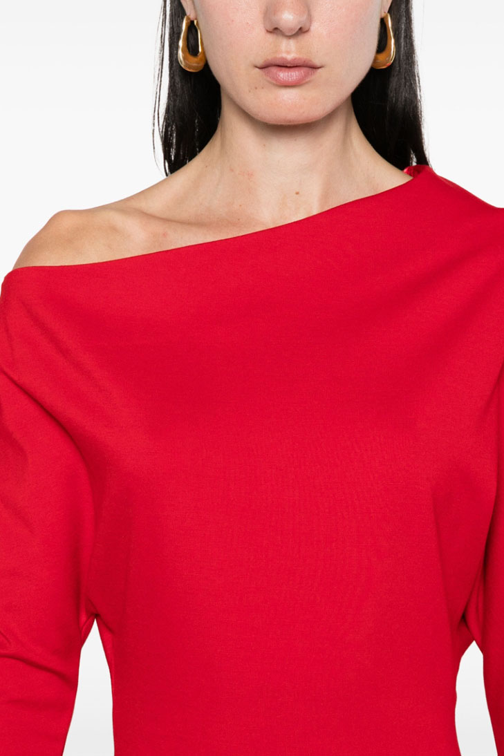 платье мини с открытыми плечами