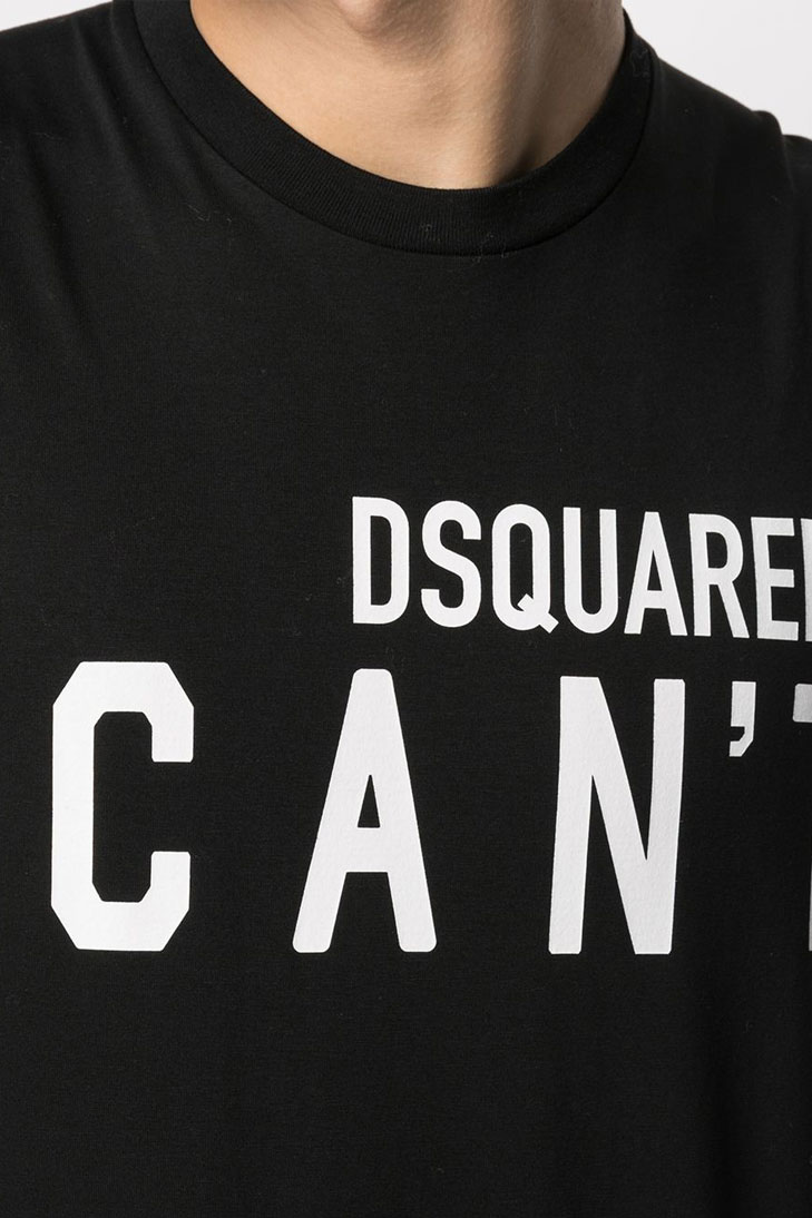 Футболка Dsquared2 "I can't" с логотипом