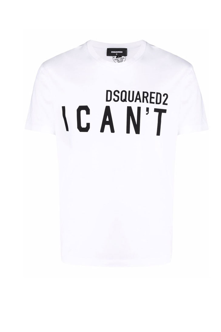 Футболка Dsquared2 "I can't"  с логотипом 