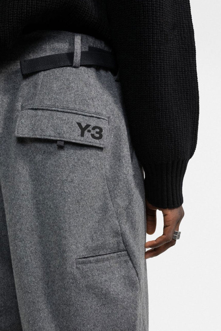 Фланелевые спортивные брюки Y-3 с поясом