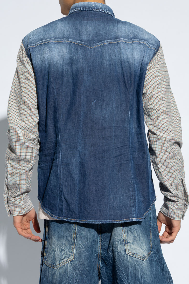 Комбинированная рубашка