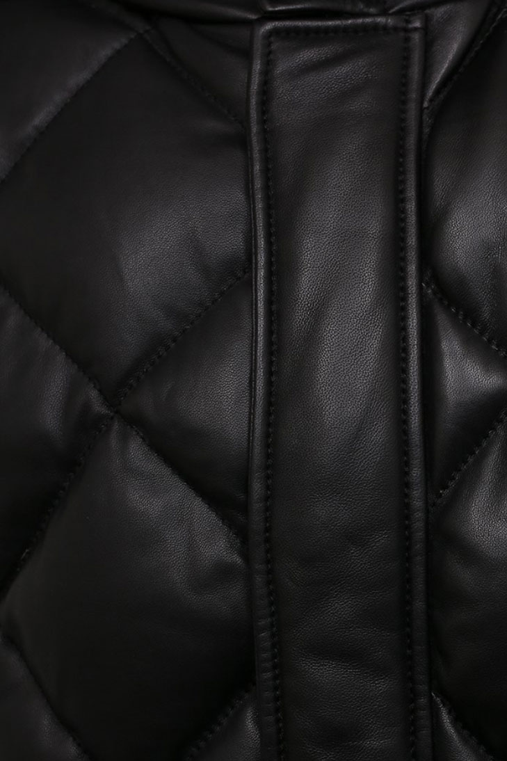 Кожаная куртка Saint Laurent с капюшоном