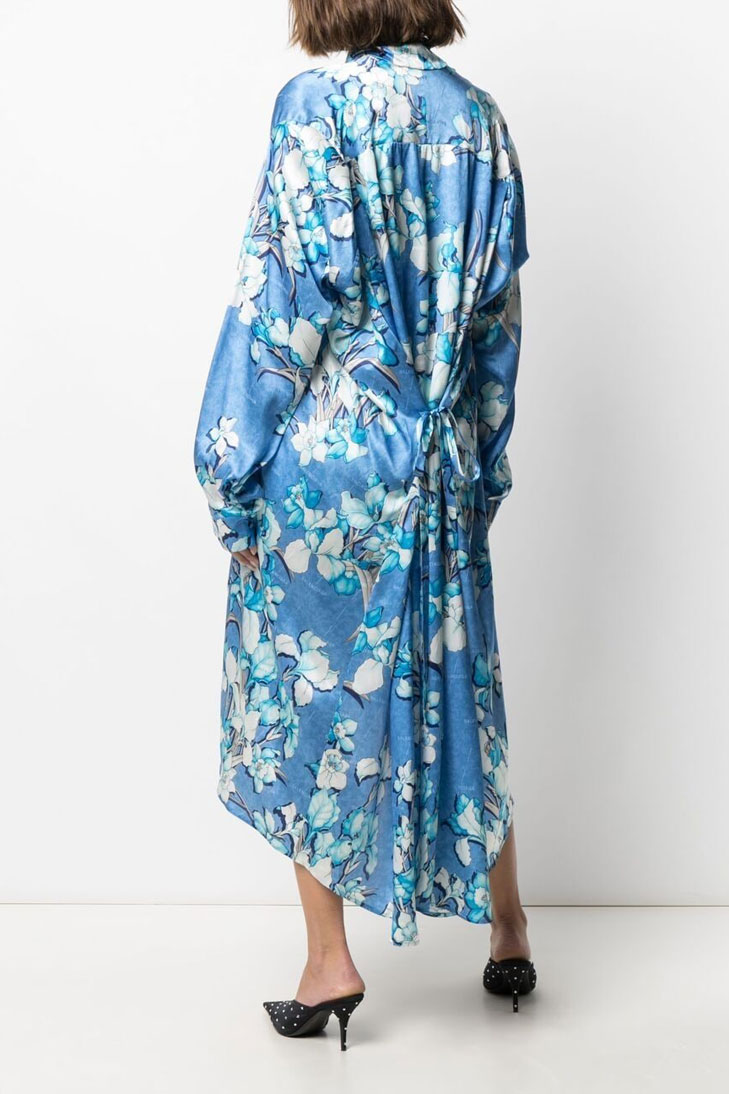Платье Balenciaga в цветочный принт