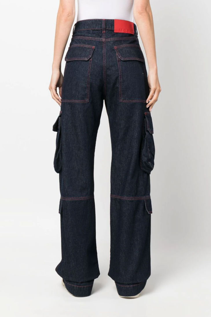 джинсы с карманами карго