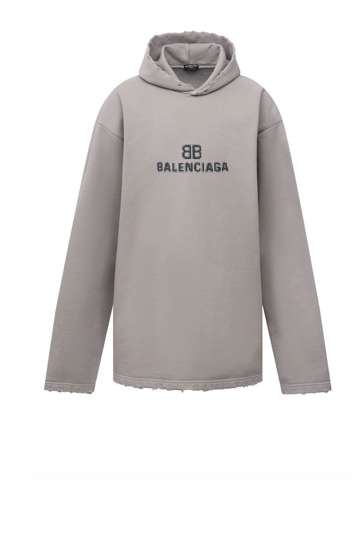 Худи Balenciaga оверсайз с логотипом