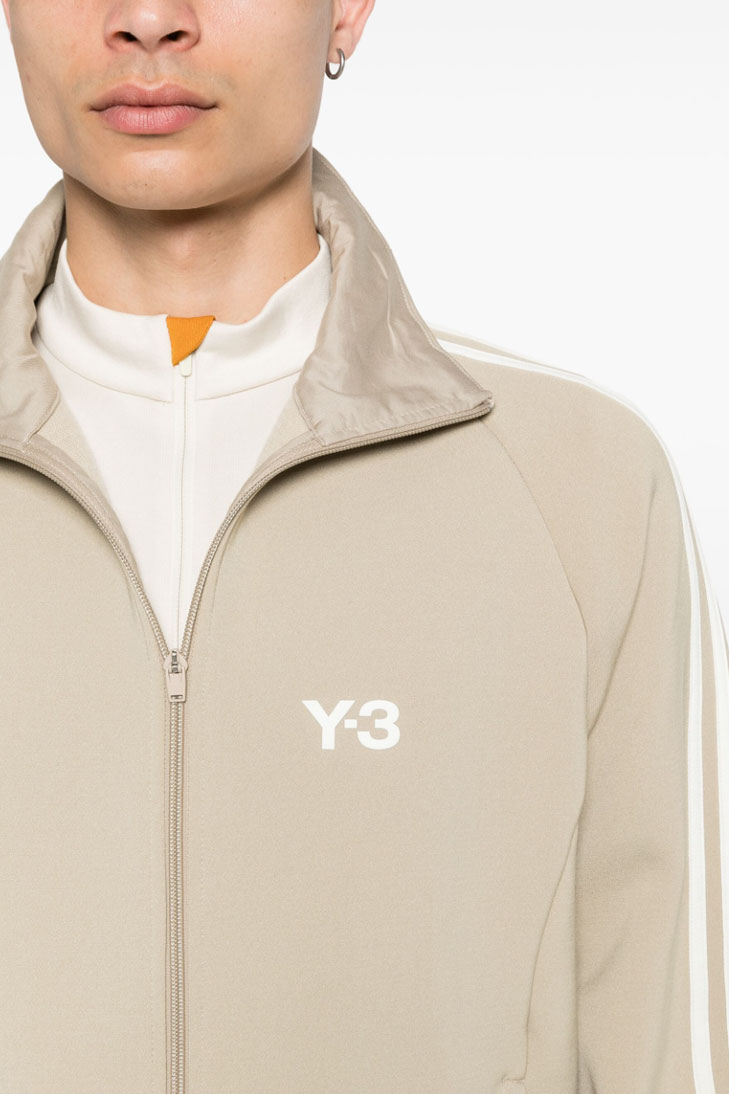 куртка на молнии с контрастными полосками и логотипом