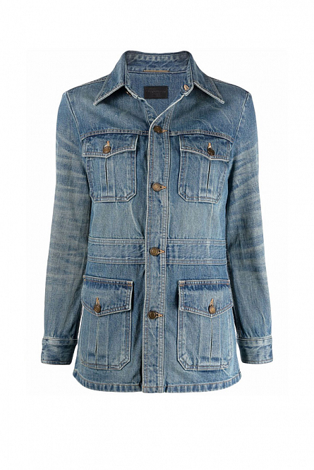 джинсовая куртка Saint Laurent с карманами