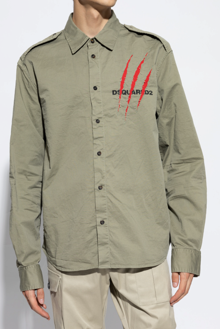 поплиновая рубашка с логотипом