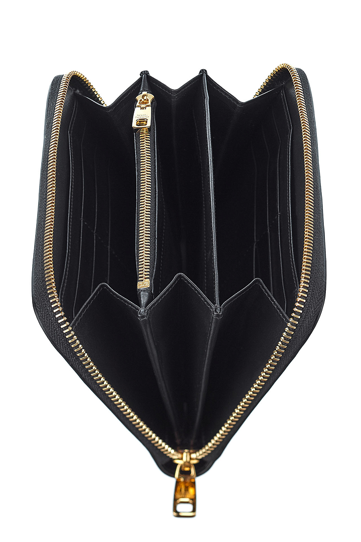 Кошелек DG Logo на круговой молнии из телячьей кожи