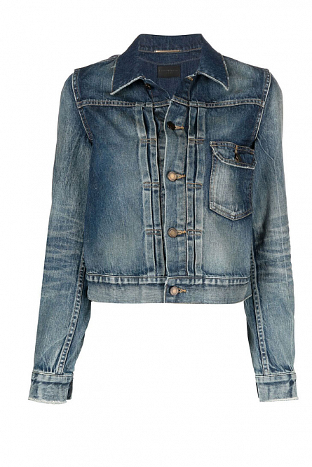Укороченная джинсовая куртка Saint Laurent