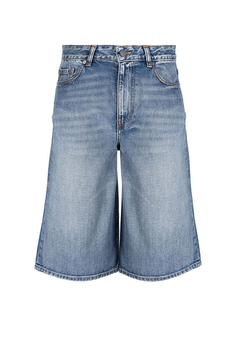 джинсовые шорты с нашивкой-логотипом