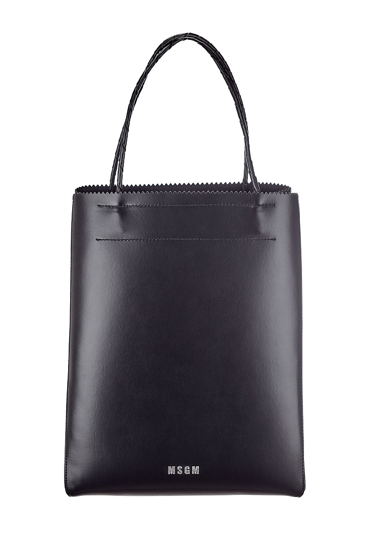 Кожаная сумка с логотипом