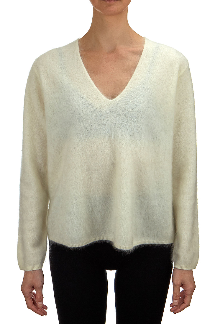 Джемпер из кашемира с V-образным вырезом