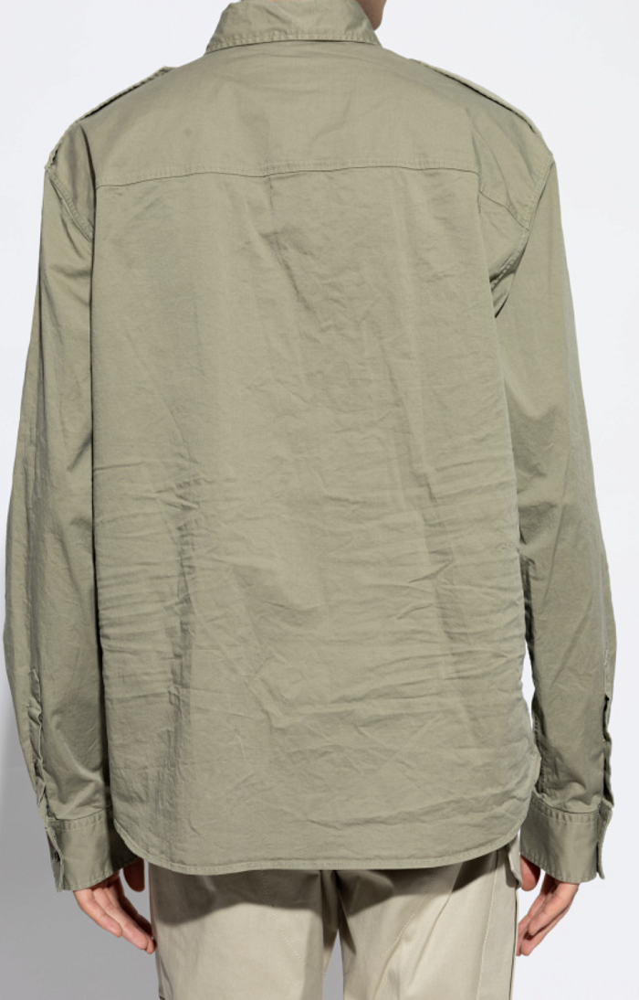 поплиновая рубашка с логотипом