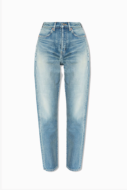  Высокие слегказауженные джинсы