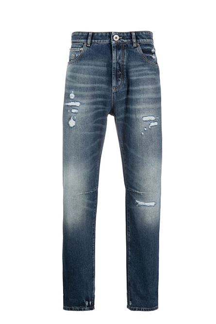 прямые джинсы с нашивкой-логотипом