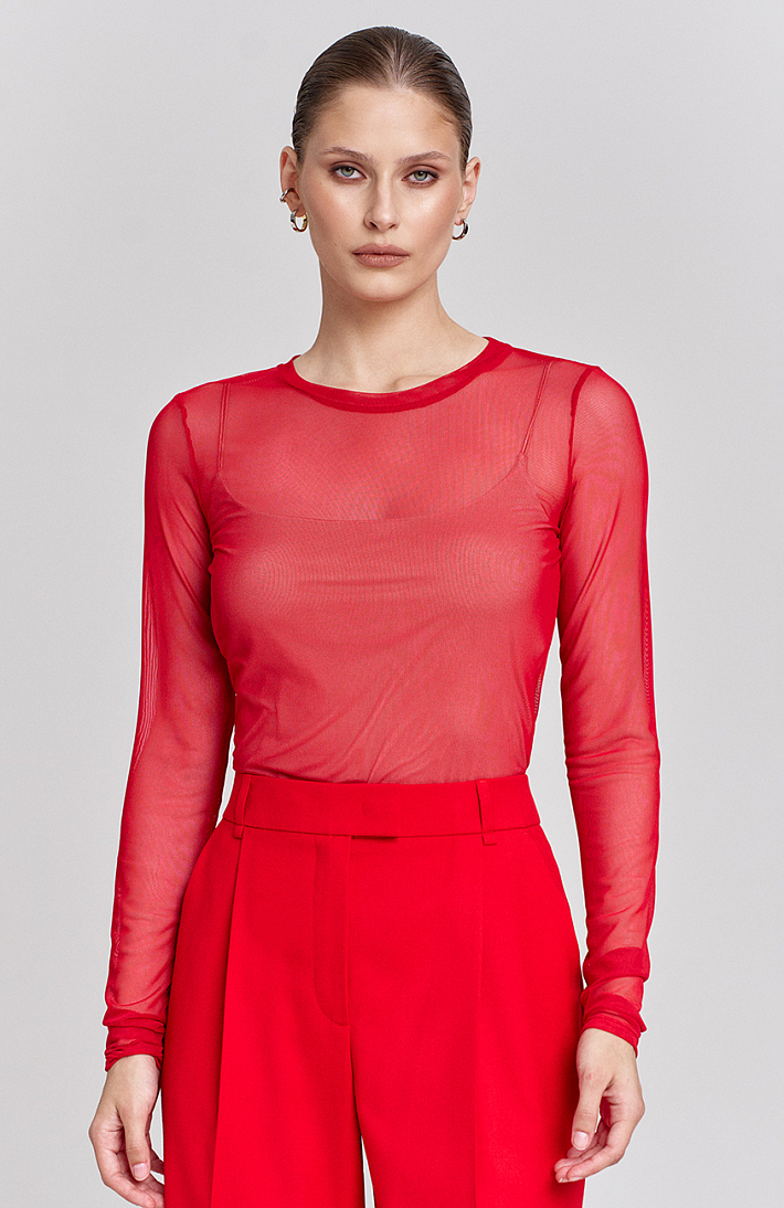 Блузка полупрозрачная