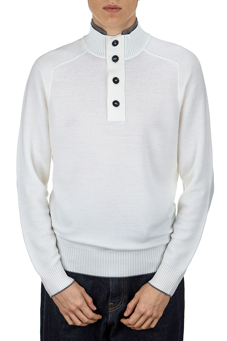 Джемпер с пуговицами на горловине