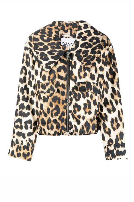 куртка с леопардовым принтом