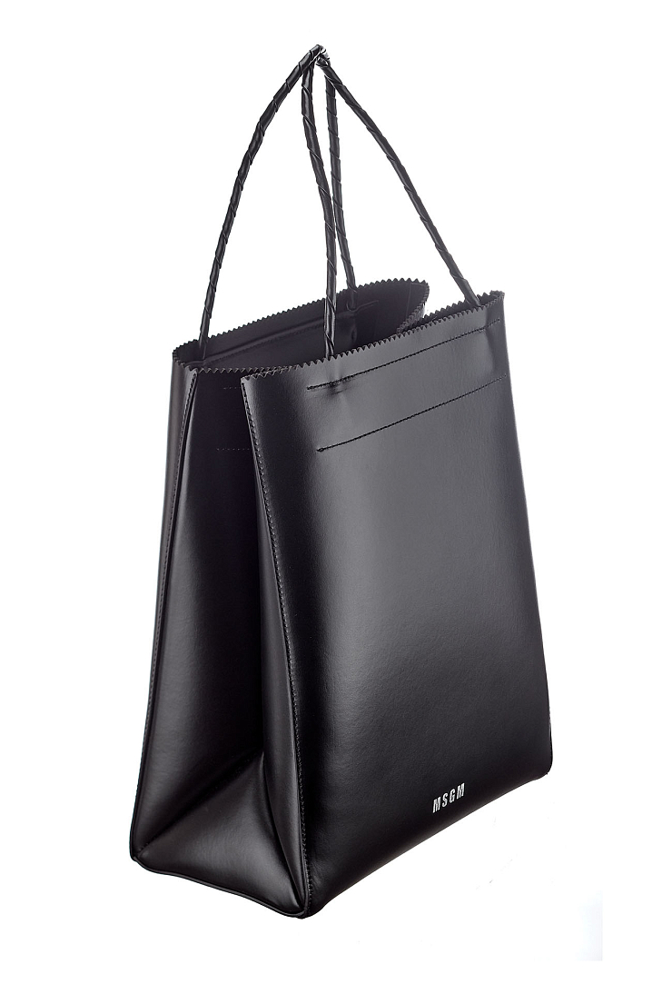 Кожаная сумка с логотипом