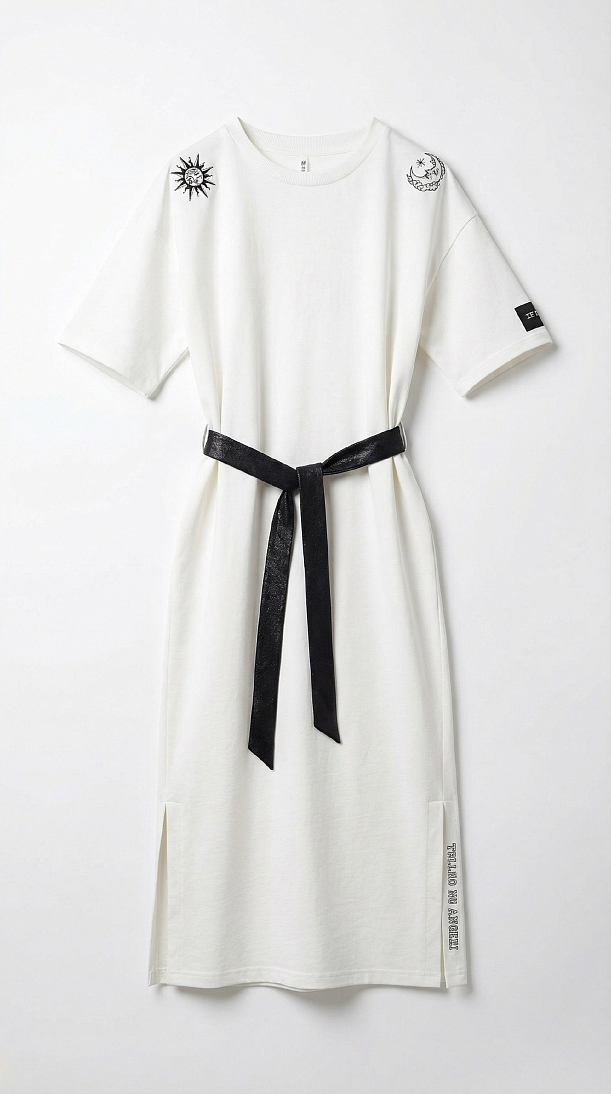 Платье с поясом