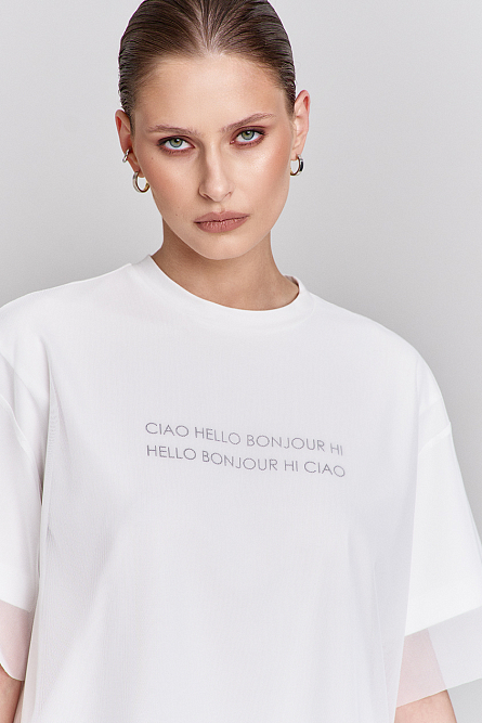 Блузка-футболка с надписью